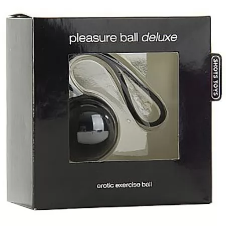 ЧЕРНЫЙ ВАГИНАЛЬНЫЙ ШАРИК PLEASURE BALL DELUXE. Вид 2.