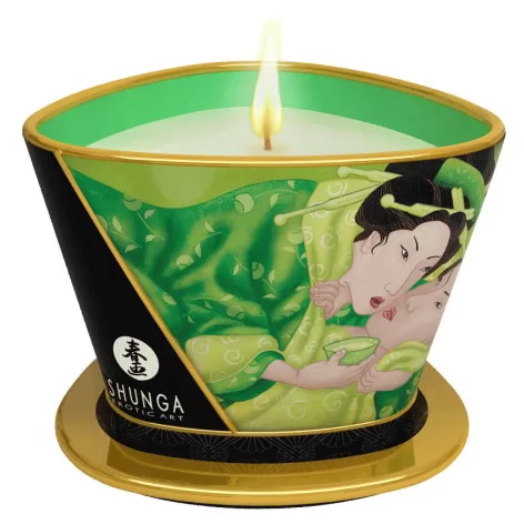 МАССАЖНАЯ СВЕЧА EXOTIC GREEN TEA С АРОМАТОМ ЗЕЛЁНОГО ЧАЯ (170 МЛ). Вид 1.