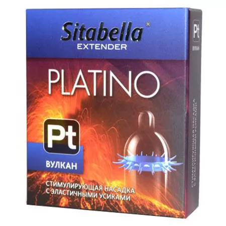 СТИМУЛИРУЮЩАЯ НАСАДКА С УСИКАМИ PLATINO «ВУЛКАН». Вид 1.