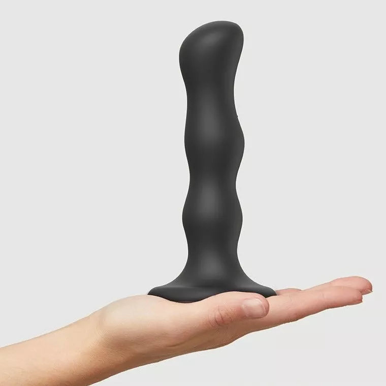 ЧЕРНАЯ НАСАДКА STRAP-ON-ME DILDO GEISHA BALLS SIZE M. Вид 2.