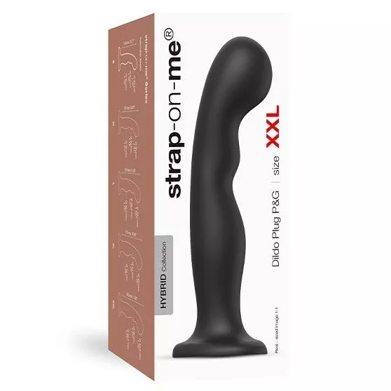 ЧЕРНАЯ НАСАДКА STRAP-ON-ME DILDO PLUG P G SIZE XXL. Вид 3.