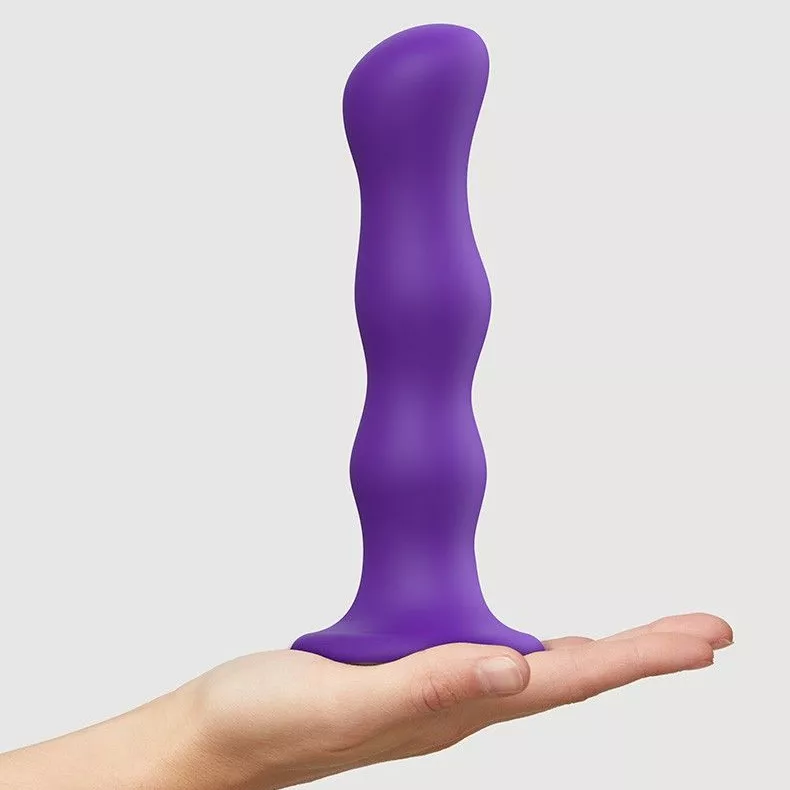 ФИОЛЕТОВАЯ НАСАДКА STRAP-ON-ME DILDO GEISHA BALLS SIZE XL. Вид 4.
