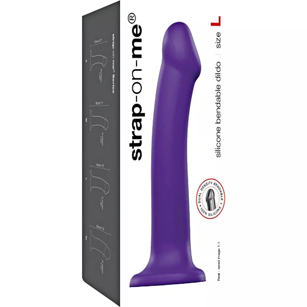 ФИОЛЕТОВЫЙ ФАЛЛОИМИТАТОР-НАСАДКА STRAP-ON-ME DILDO DUAL DENSITY SIZE L 19 СМ. Вид 4.