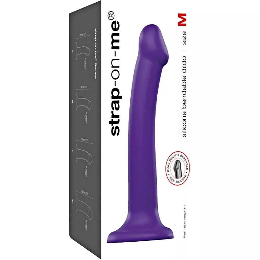 ФИОЛЕТОВЫЙ ФАЛЛОИМИТАТОР-НАСАДКА STRAP-ON-ME DILDO DUAL DENSITY SIZE M 18 СМ. Вид 4.