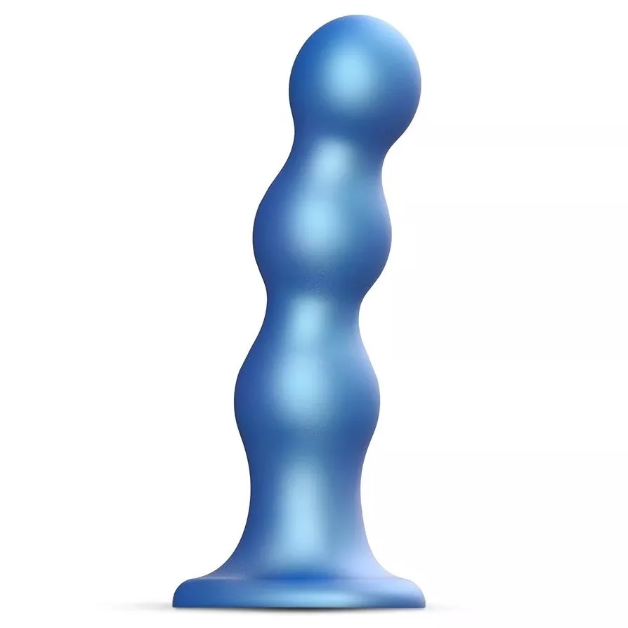 ГОЛУБАЯ НАСАДКА STRAP-ON-ME DILDO PLUG BALLS SIZE L. Вид 3.