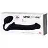 ЧЕРНЫЙ БЕЗРЕМНЕВОЙ СТРАПОН SILICONE BENDABLE STRAP-ON SIZE M. Вид 7.
