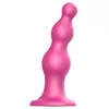 РОЗОВАЯ НАСАДКА STRAP-ON-ME DILDO PLUG BEADS SIZE S. Вид 1.