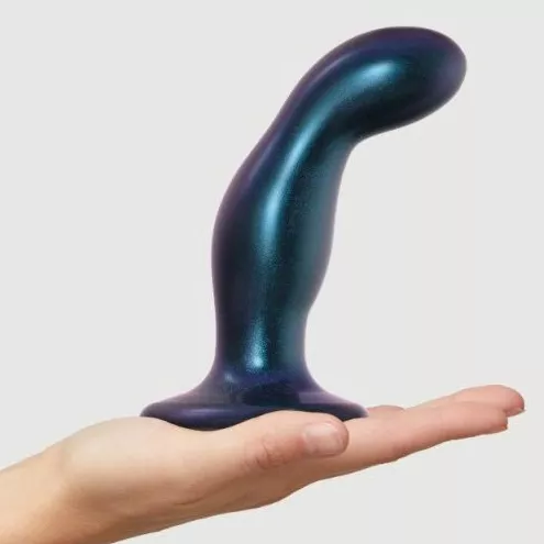 ТЕМНО-СИНЯЯ НАСАДКА STRAP-ON-ME DILDO PLUG SNAKY SIZE M. Вид 2.