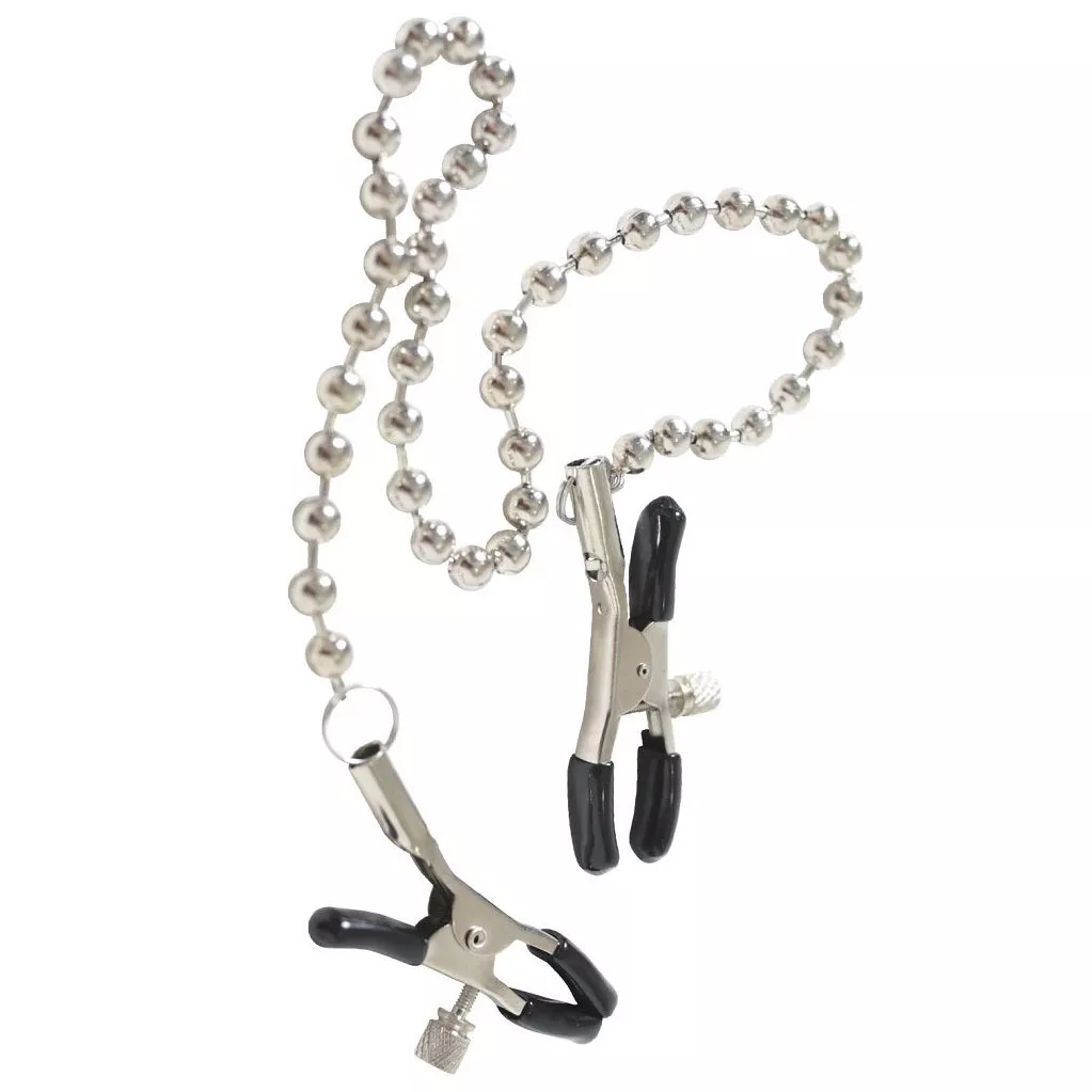 ЗАЖИМЫ НА СОСКИ NIPPLE CLAMPS С БУСИНКАМИ. Вид 1.