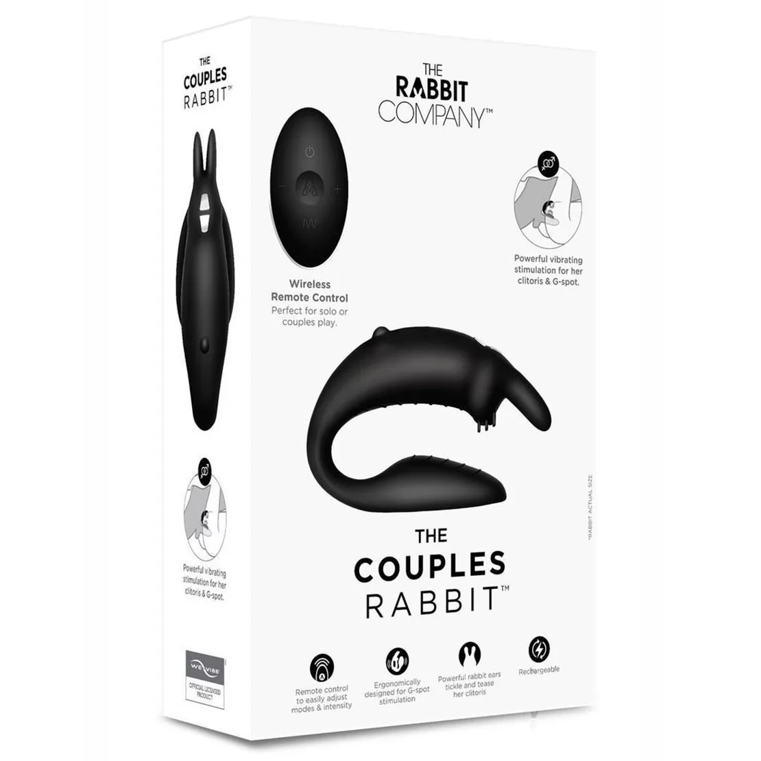 ВИБРАТОР ДЛЯ ПАР THE COUPLES RABBIT (ЧЕРНЫЙ). Вид 2.