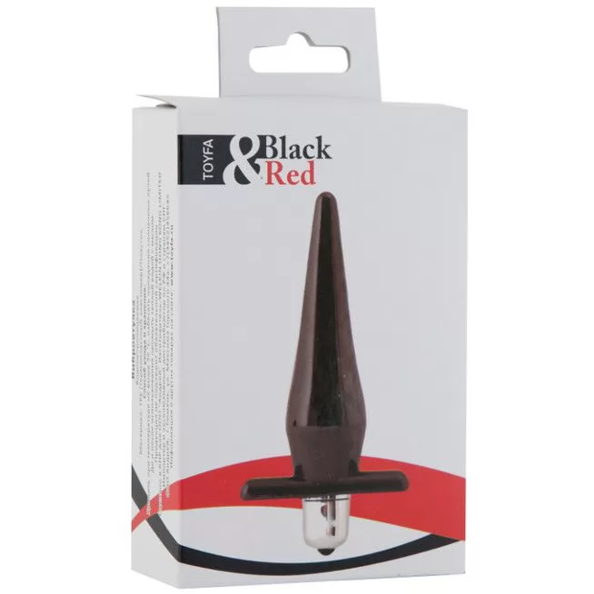 ЧЕРНАЯ ВОДОНЕПРОНИЦАЕМАЯ ВИБРОВТУЛКА BLACK RED. Вид 1.