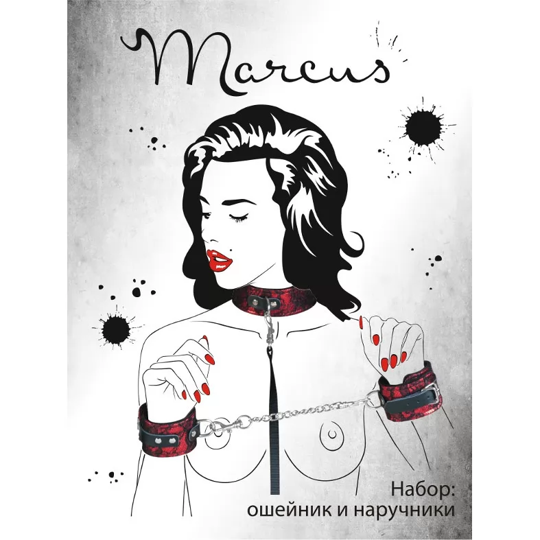 КРУЖЕВНОЙ НАБОР КРАСНОГО ЦВЕТА: ОШЕЙНИК И НАРУЧНИКИ. Вид 3.