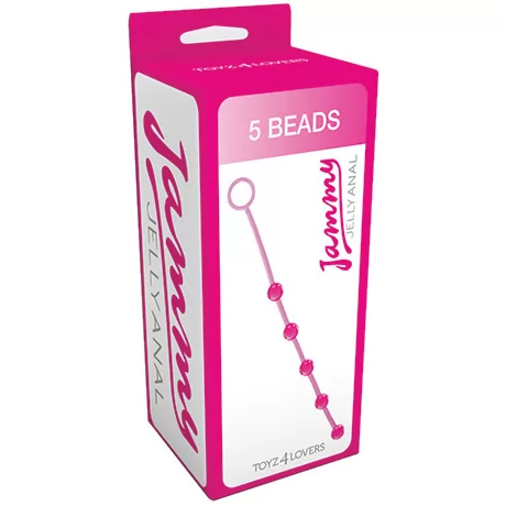 АНАЛЬНАЯ ЦЕПОЧКА С 5-Ю ШАРИКАМИ JAMMY JELLY ANAL 5 BEADS PINK. Вид 2.