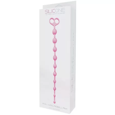 РОЗОВАЯ АНАЛЬНАЯ ЦЕПОЧКА ИЗ 10 ЗВЕНЬЕВ ANAL JUGGLING BALL SILICONE. Вид 2.