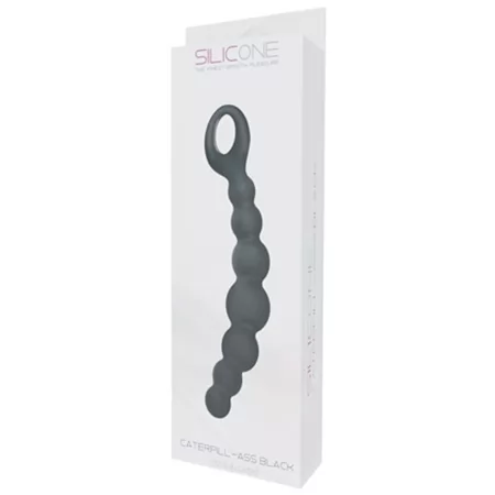 АНАЛЬНЫЕ ШАРИКИ CATERPILL ASS SILICONE BLACK (ЧЕРНЫЕ). Вид 2.