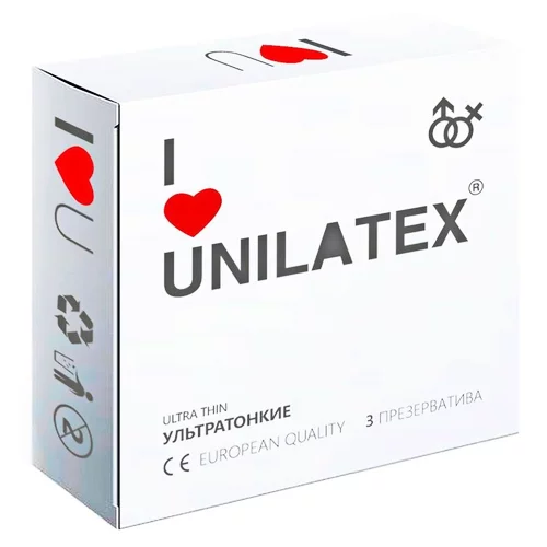 Ультратонкие презервативы Unilatex Ultra Thin (3 шт.) — в подарок!