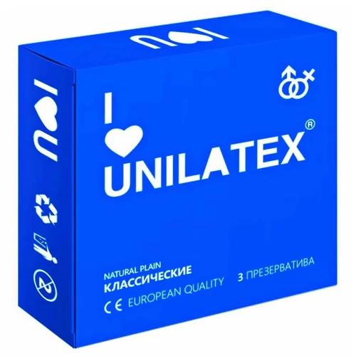 Классические презервативы Unilatex Natural Plain (3 шт.) — в подарок!