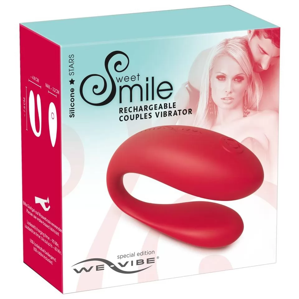 КРАСНЫЙ ВИБРАТОР ДЛЯ ПАР SWEET SMILE WE-VIBE. Вид 6.